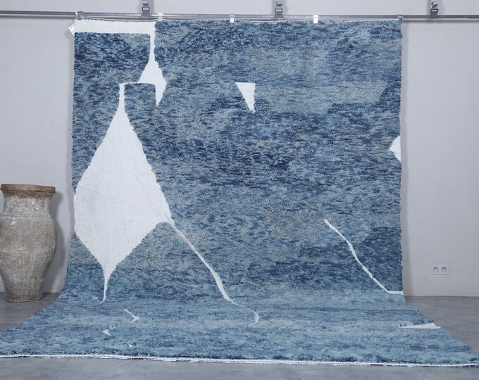 Berber Rug Blue 9 X 13 Feet Moroccan Berber Rug - Moroccan Area Rug ...
