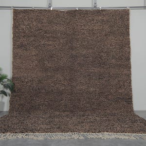 Marokkanischer Teppich - Massiver Berberteppich - Schlichter Teppich - Berberteppich aus Wolle - Beni Ourain Teppich - Handgemachter Teppich - Marokkanischer Teppich -