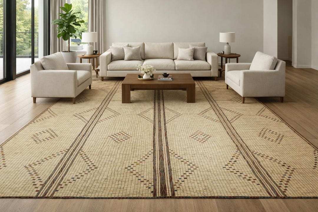 Ntu Rug Long Tuareg Rug 11.4 X 16.9 Feet Reed Rug - Tuareg Mat - Large Rug ...