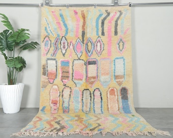 Dywan marokański w stylu vintage, 4,8 x 8,5 stopy, dywan plemienny berberyjski - dywan marokański - dywan do salonu - dywan Maroko - dywan Boho - dywan Boho