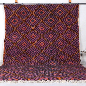 Moroccan Purple rug - Hand knotted rug - Purple rug - Moroccan rug - Moroccan berber rug - Beni ourain rug - Custom size rug