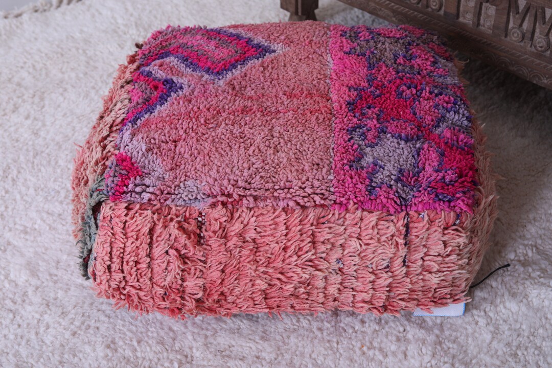 Ottoman Kilim Pouf Cover Square Pouf Ottoman Pillow Etsy