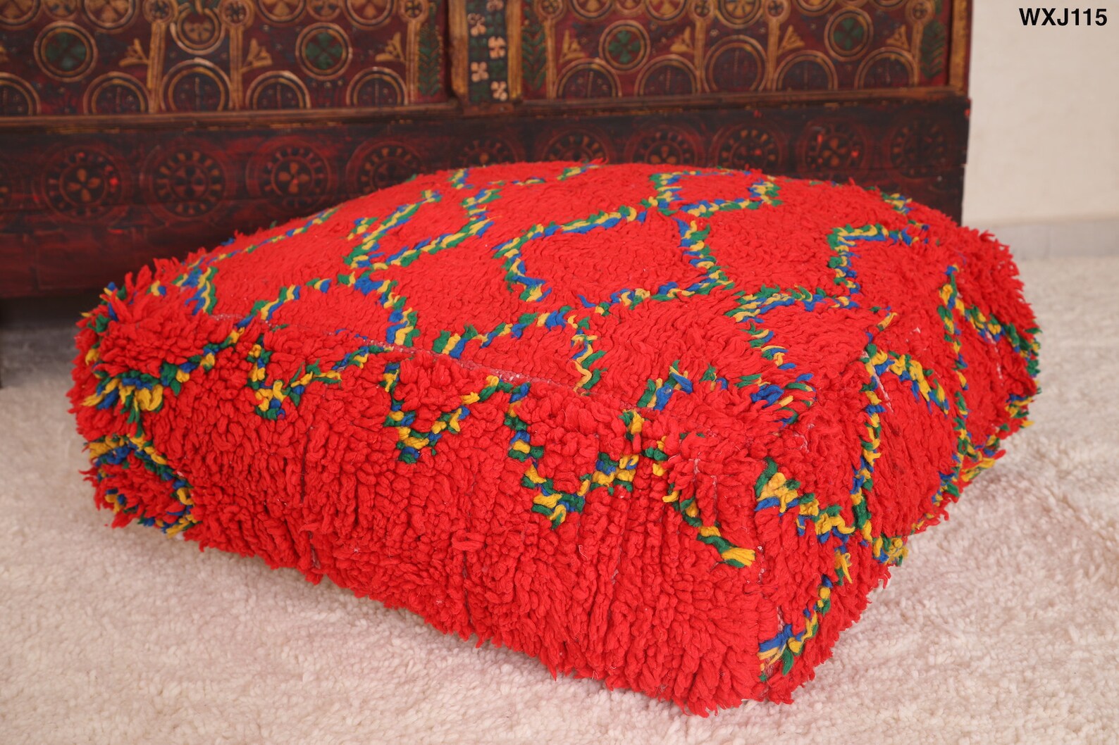 Moroccan Cushion Ottoman Moroccan Square Pouf 24 Etsy