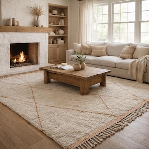 Authentic moroccan rug - Beni ourain rug - Custom handmade rug - Genuine lamb wool - Moroccan berber rug - Morocco rug - Beni ourain rug image 5
