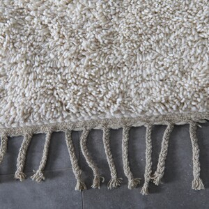 Ivory White Moroccan Rug 8.4x9.8 Ft - Handmade Wool Berber Area Rug ...