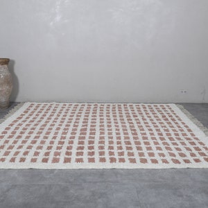 Moroccan rug Brick Handmade berber rug Custom area rug Berber rug Grid rug Wool rug Morocco rug Contemporary brick rug image 2