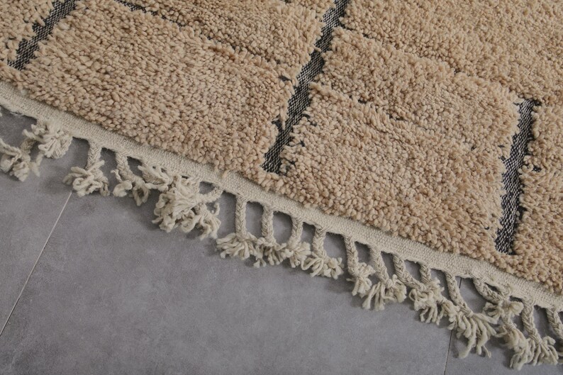 Moroccan Rug Beige - Moroccan Hand Knotted Rug - All Wool Berber Rug ...