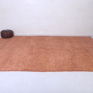 Moroccan Terracotta Rug Terracotta Solid Rug Wool Berber Rug Custom Rug ...