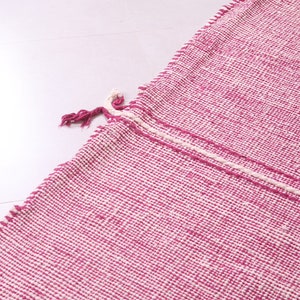 Marokkanischer rosa Teppich handgewebter Teppich flach gewebter Kelim Teppich in Sondergröße handgefertigter Teppich marokkanischer Teppich rosa Teppich individueller marokkanischer Teppich Bild 6
