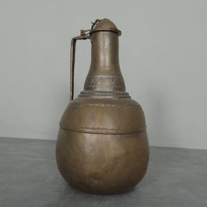 Vintage Moroccan Copper Pot - Handcrafted Hot Liquid Container - Rustic Boho Home Decor - Vintage copper Vessel - Vintage Handmade Pot