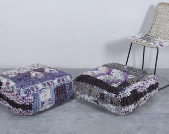 Pouf con decoro boho e design tribale - Pouf o cuscino da pavimento marocchino da 24 x 24 pollici
