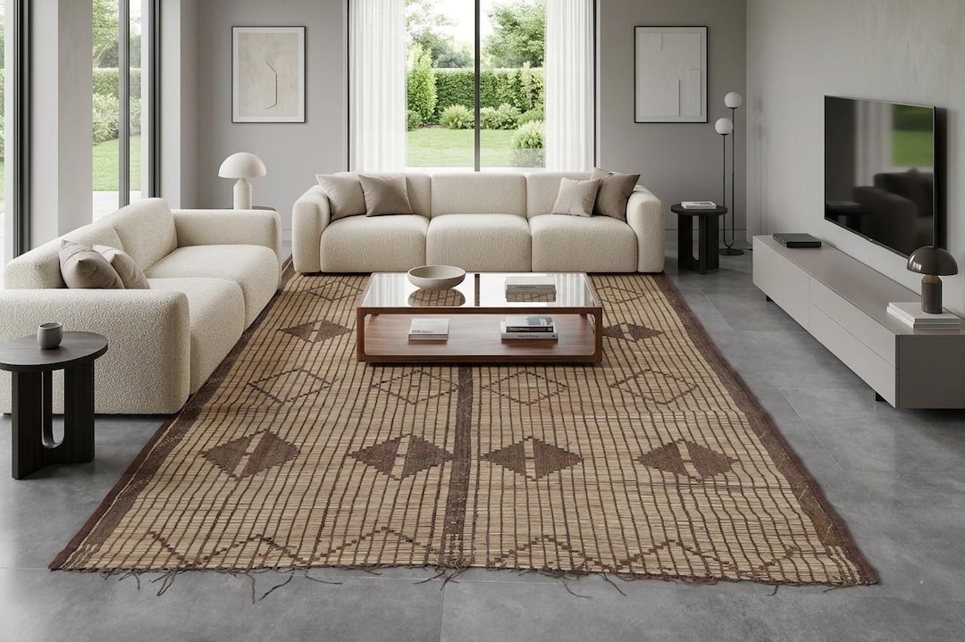 Reed Rug Vintage Tuareg Mat 6.7 X 10 Feet Mauritanian Mat Reed Rug - Vintage ...
