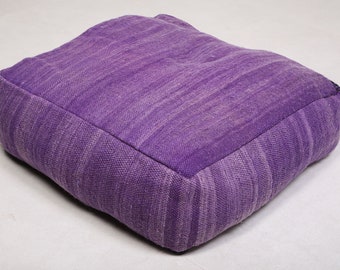 Moroccan pillow for Large pouf - Handmade 24x24 inch Floor Cushion for Boho Living Room Decor, Pouf Ottoman or Footstool