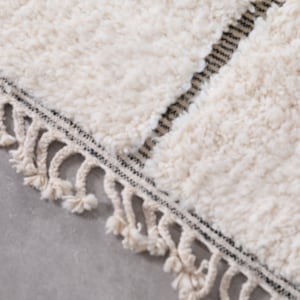 Beni ourain rug Moroccan rug Moroccan area rug Custom wool rug Berber rug Moroccan rug wool Handmade rug Minimalist rug image 9
