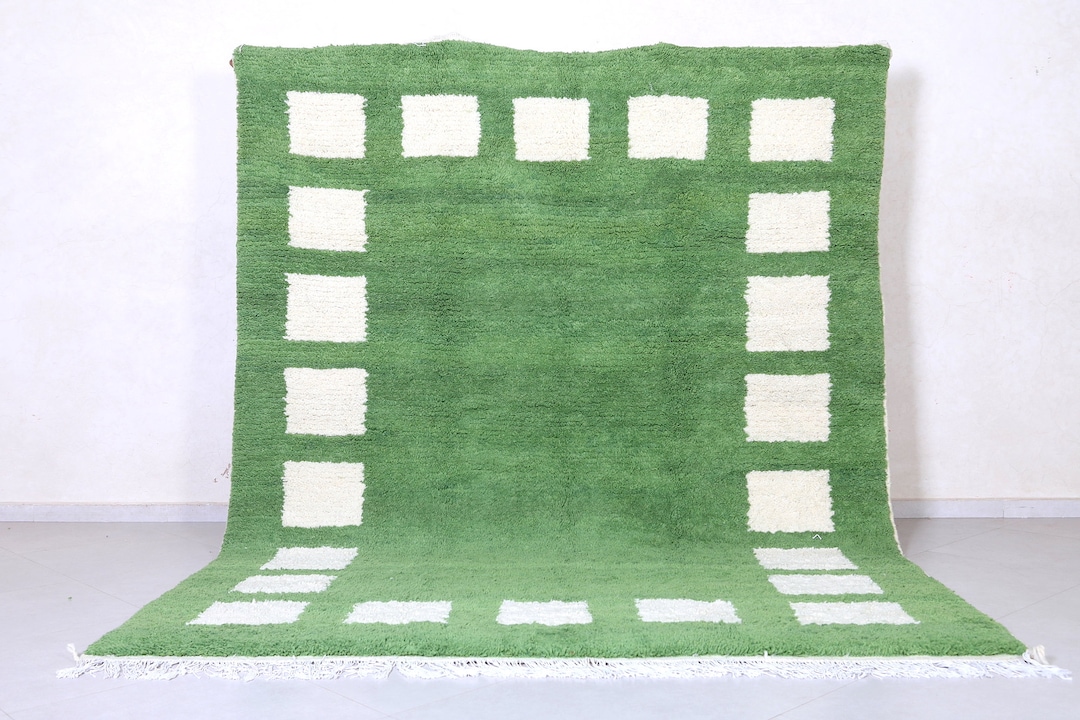 Moroccan Rug Green Custom Rug Handmade Rug Berber Green Rug Moroccan ...