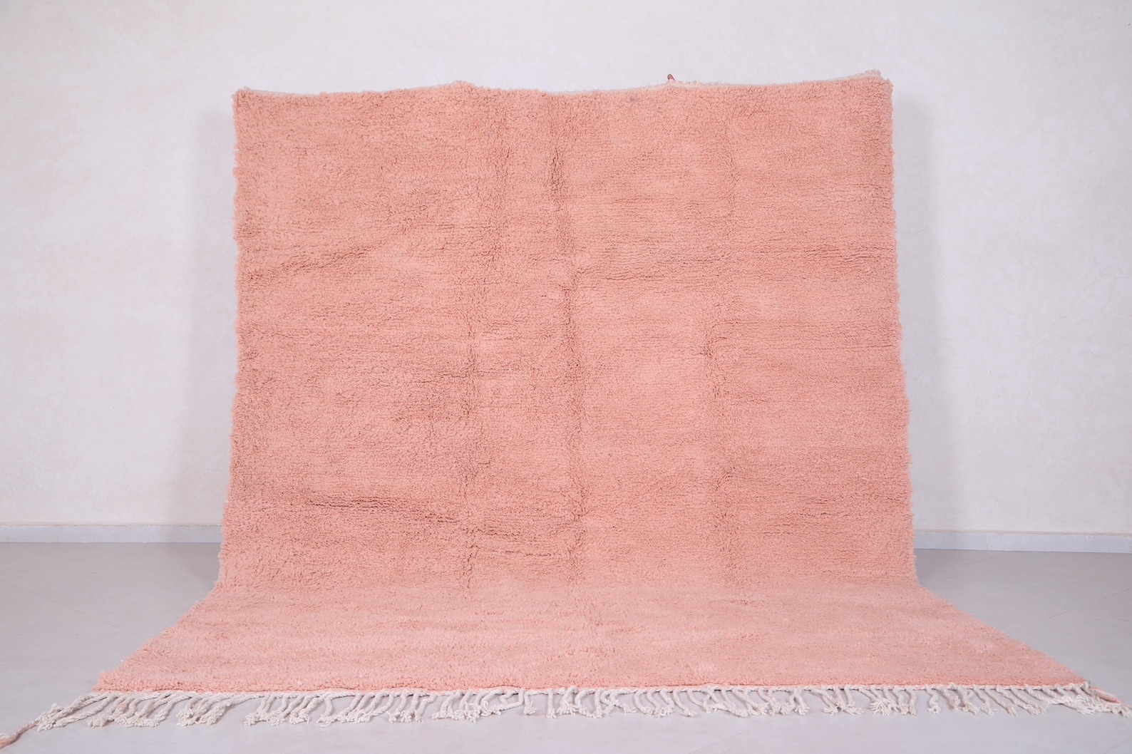 Moroccan Pink rug Solid peach rug Plain Pink rug Wool Etsy