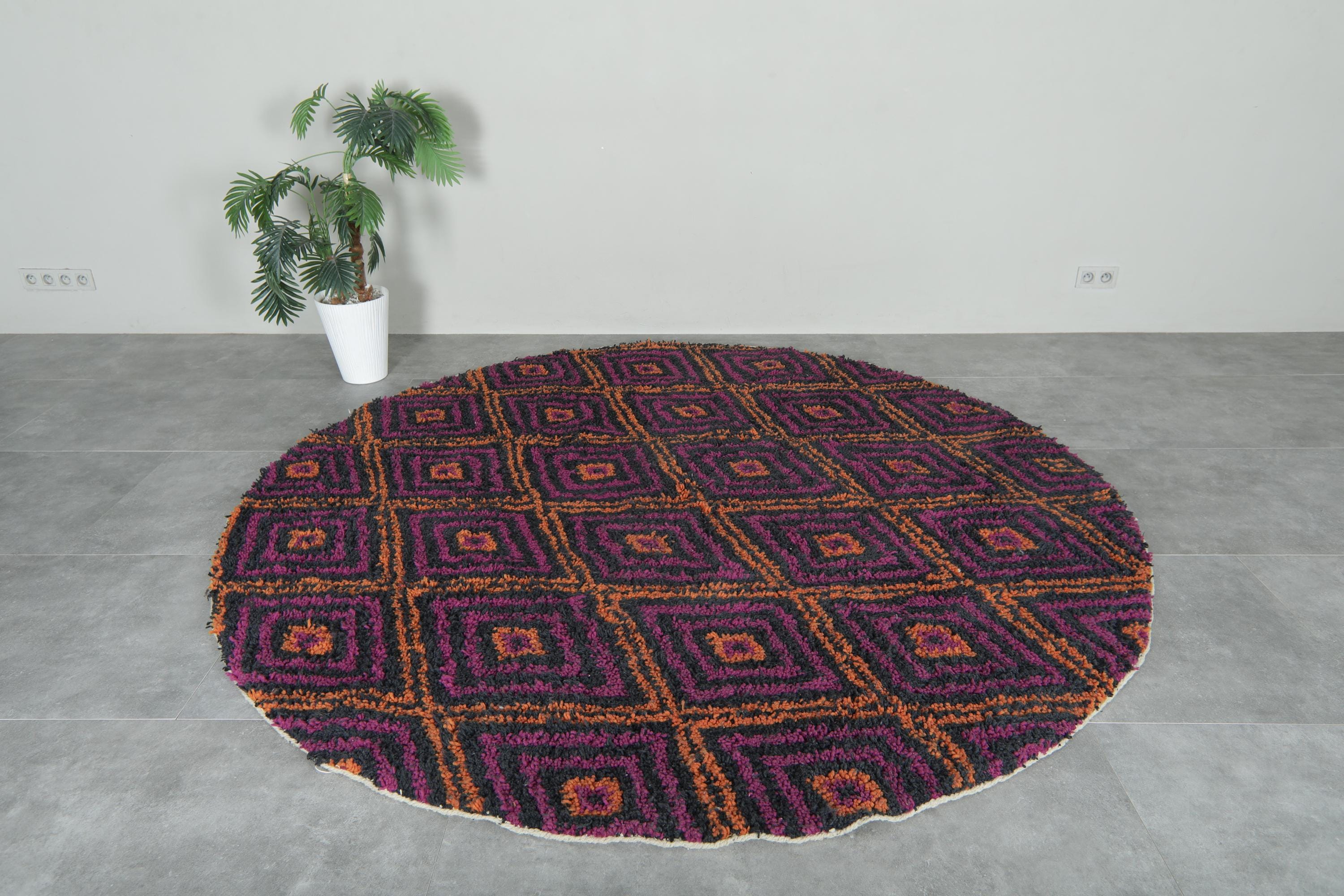 Custom Circular Rugs Moroccan Round Rug - Custom Round Rug - Rounded Rug - Wool Round Rug ...