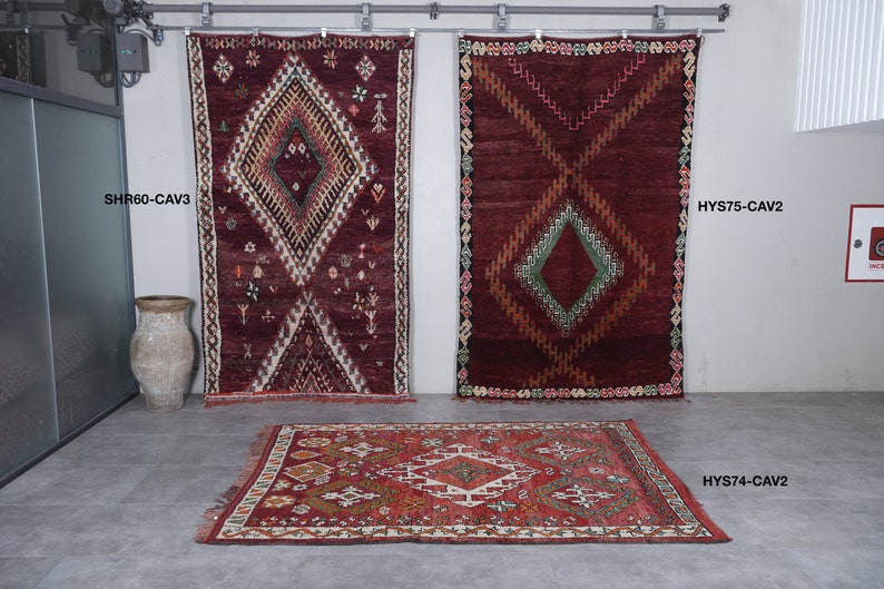 Wholesale Moroccan rugs for sale Vintage Berber rug Morocco rug Handmade rug Boujaad rug Tribal rug Vintage rugs Wool rugs image 1