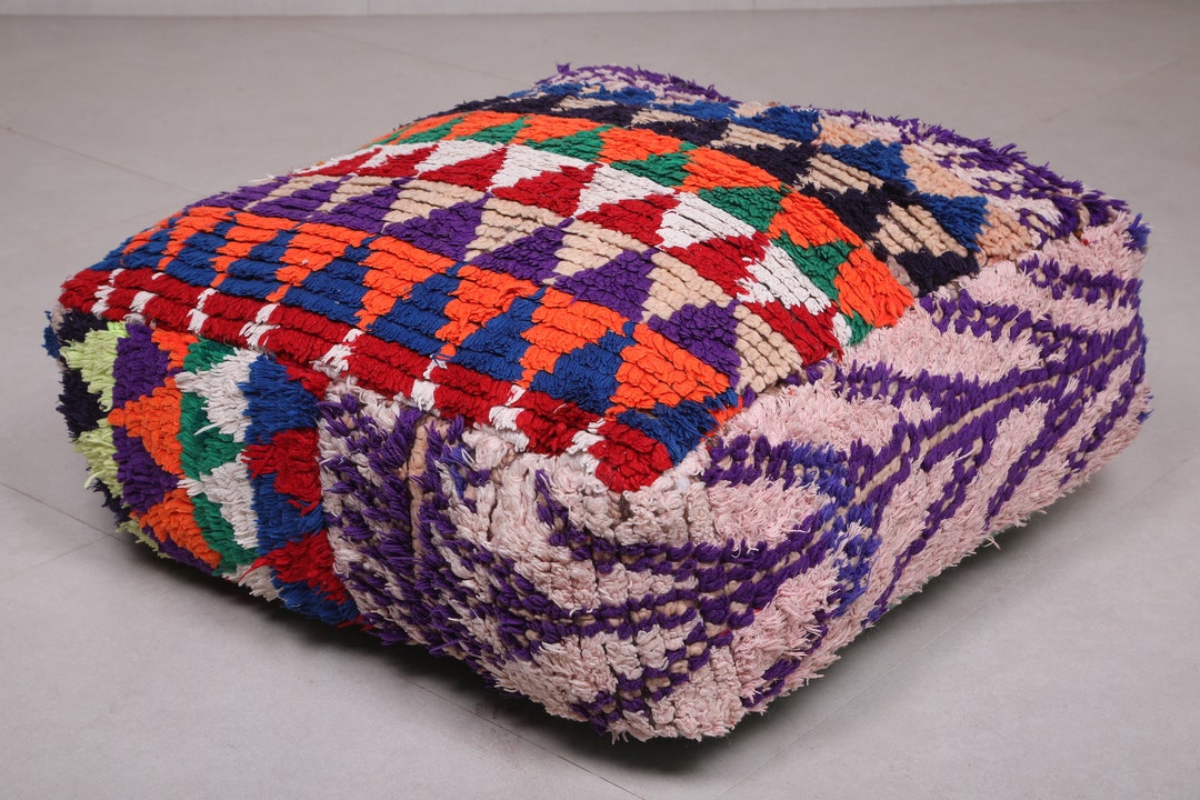 Moroccan Pillow Cover 24 X 24 INCHES Square Pouf Ottoman Etsy UK
