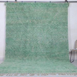 Moroccan rug green - Green rug - Moroccan rug - Handmade rug - Beni ourain rug - Green contemporary rug - Beni rug - Hand knotted rug
