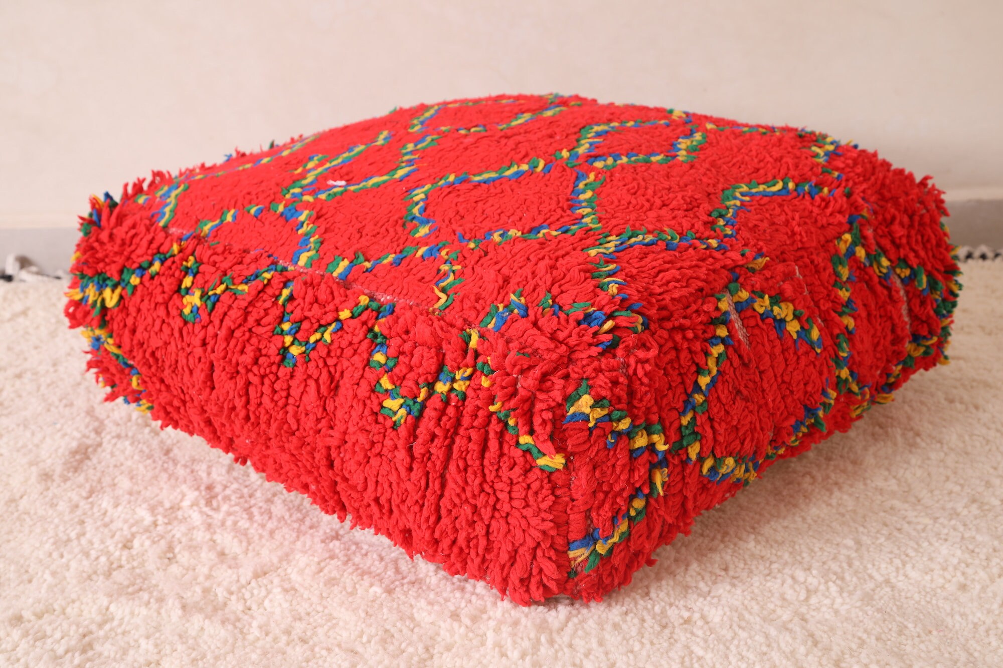 Moroccan Cushion Ottoman Moroccan Square Pouf 24 Etsy