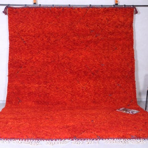 Moroccan red rug - Berber rug - Red rug - Wool berber rug - Beni ourain rug - Custom rug - Handmade rug - Moroccan area rug - Morocco rug