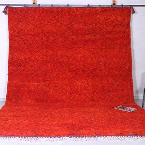 Moroccan red rug - Berber rug - Red rug - Wool Berber rug - Beni ourain rug - Custom rug - Handmade rug - Moroccan area rug - Morocco rug