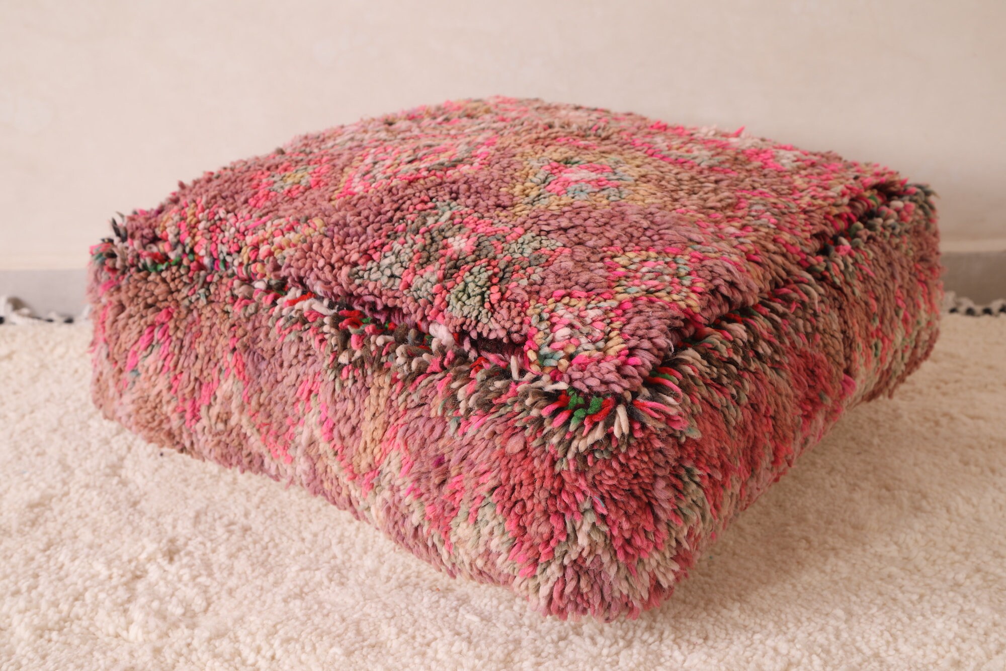 Moroccan Pillow Ottoman Pouf Moroccan Pillow Cover Etsy