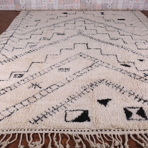 Moroccan rug beni ourain Moroccan berber rug Custom moroccan rug Morocco rug Berber rug Moroccan wool rug Beni ourain rug image 4