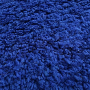 Moroccan rug blue Berber rug Custom Moroccan rug Beni ourain rug Handmade rug Plain Wool rug Solid blue rug custom made rugs image 8