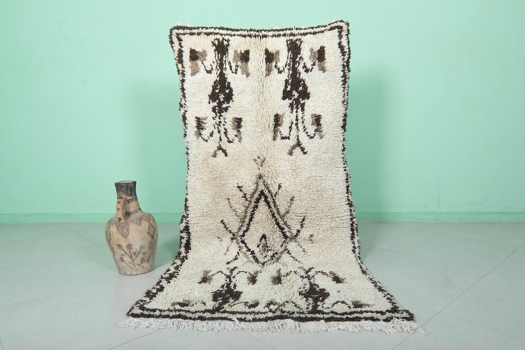 Moroccan Rug 3.2 X 6.1 Feet Moroccan Beige Rug - Beige Area Rug ...