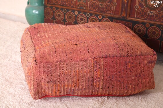 Copri pouf marocchino 24 x 24 POLLICI Pouf quadrato marocchino 24 cuscino  etnico cuscino berbero kilim fatto a mano pouf marocchino -  Italia