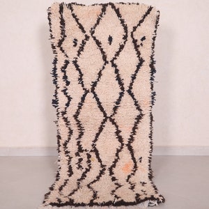 Vintage moroccan rug 2 x 5.1 ft runner rug - berber rug - moroccan rug - wool rug - hallway rug - entryway rug - beni ourain rug