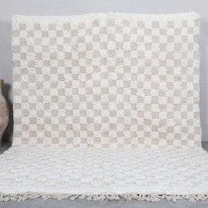 Moroccan checkered rug - Moroccan rug checkered - Handmade rug - Moroccan rug - Checker board rug - Beni ourain rug - Berber rug - Wool rug