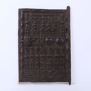 African dogon door - vintage african wood door - granary door, old mali door w sliding lock - door - wood door - decorative door