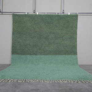 Moroccan rug green and pistachio color  - Beni ourain rug - All wool berber rug - Custom area rug - Handmade rug - Genuine lamb wool