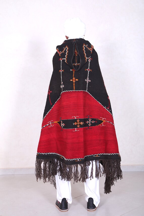 Antique costume - Moroccan cape - Tribal rug - Vi… - image 3