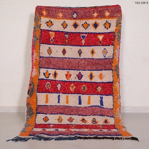 Vintage Moroccan rug 3.3 x 5.8 feet berber rug - moroccan area rug - azilal rug - morocco rug - berber area rug - wool rug - moroccan rug