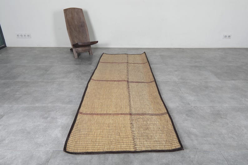 Vintage Tuareg Mat 2.8 X 7.9 Feet Runner Tuareg Mat - Reed Rug - Old ...