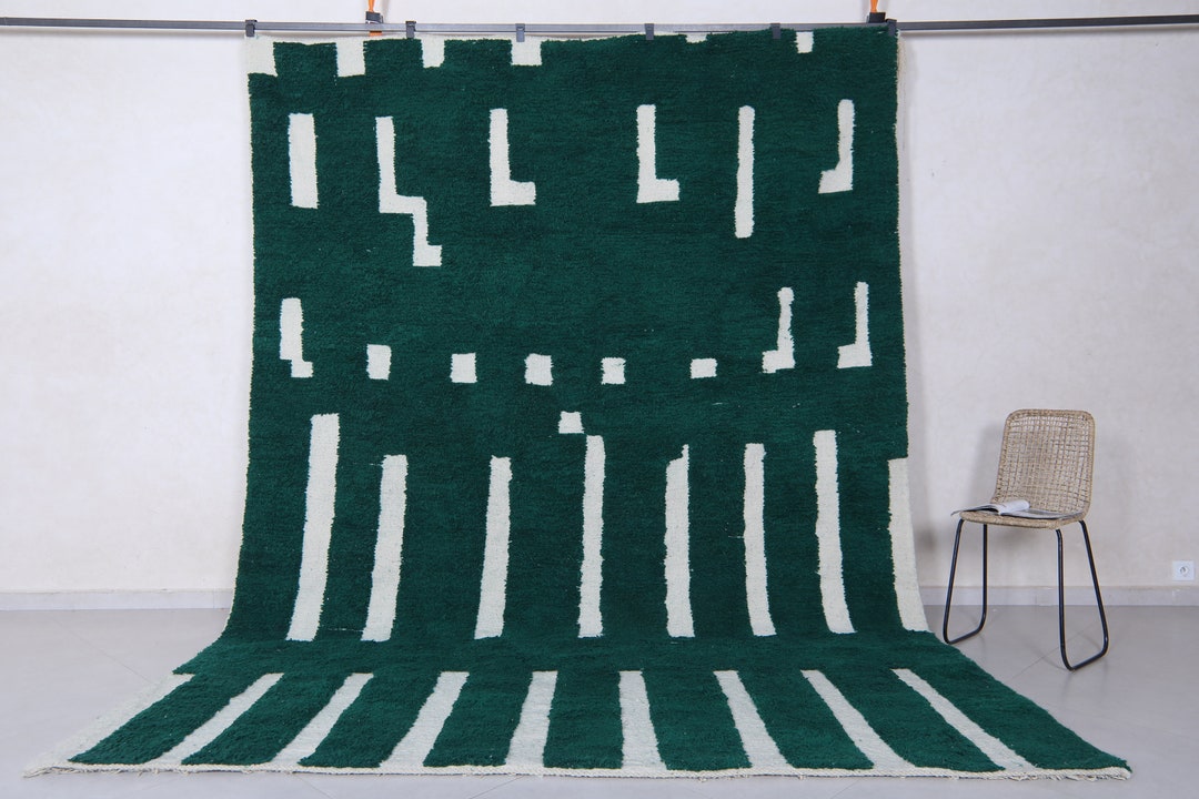 Greenarbic Rug Patterns Moroccan Green Rug - Handmade Berber Rug - Custom Area Rug - Beni ...