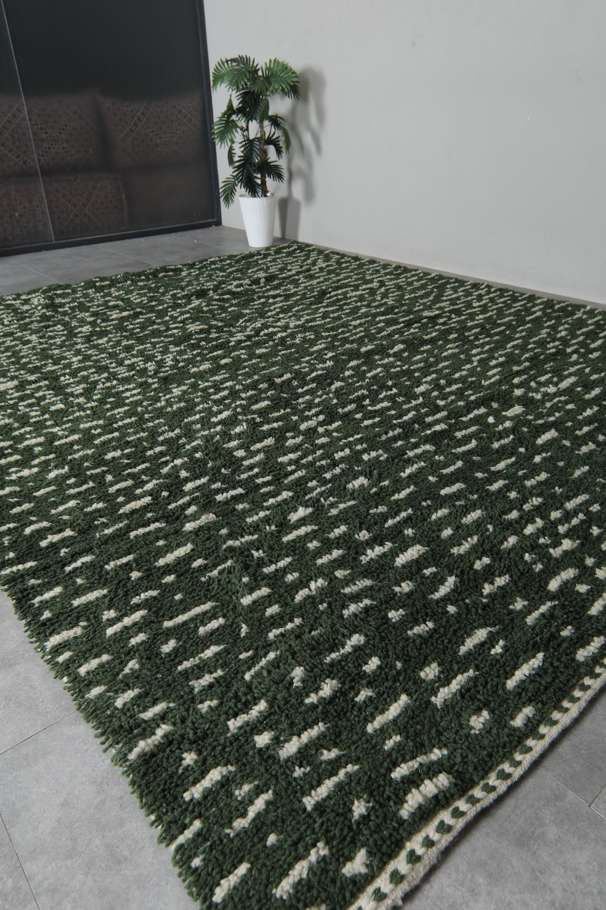 Deep Green Rug Pattern Amazing Moroccan Deep Green Background With a Pattern of Scattered ...