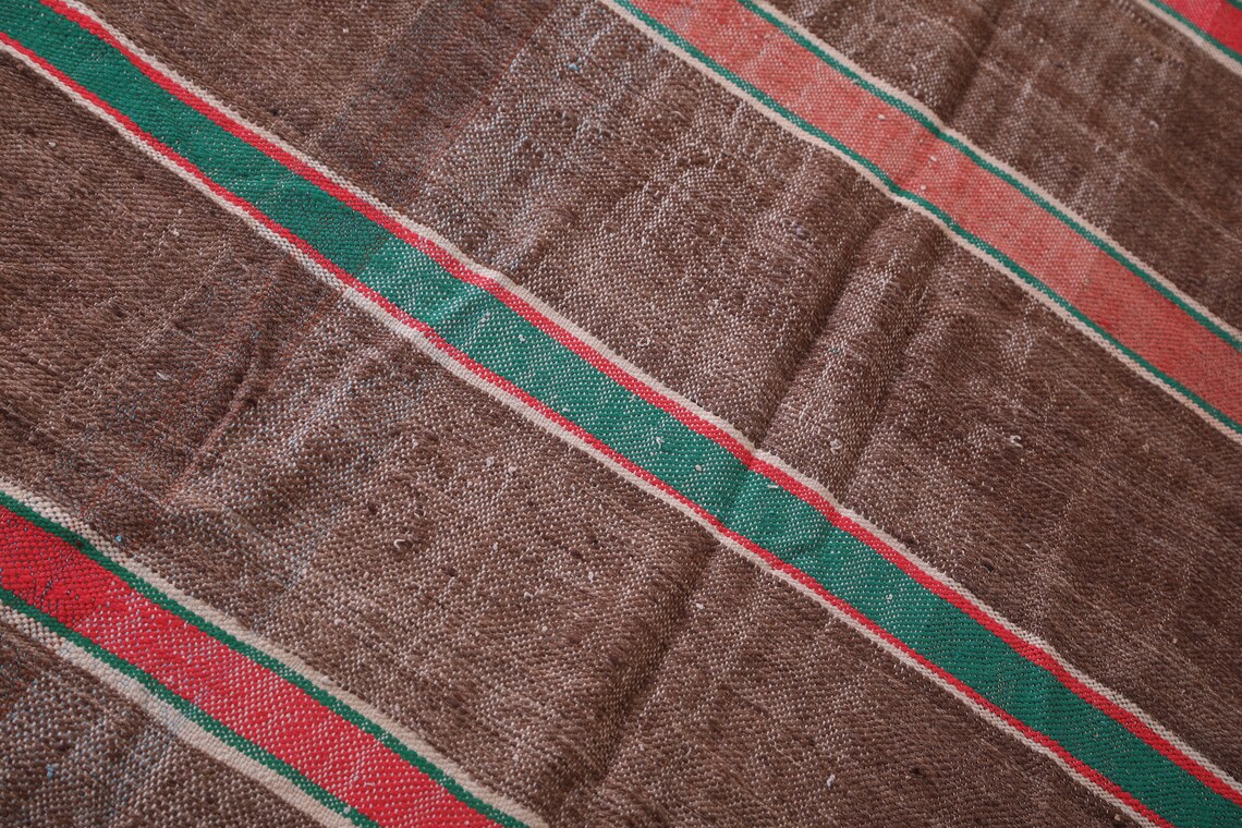 Moroccan brown blanket 6.4 FT X 11.7 FT Vintage Handwoven Etsy