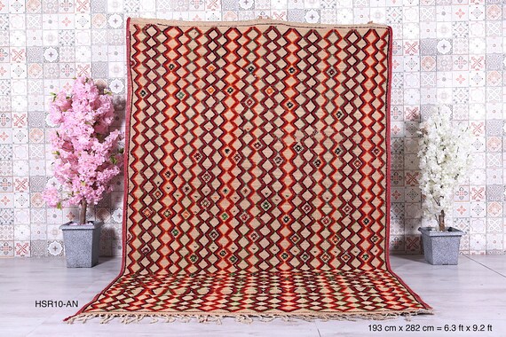 Hassira Straw Mat Moroccan Rug Straw Rug 6 3ft X 9 2ft Etsy