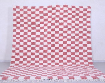 Moroccan rug pink - Checkered pink rug - Pink checkered rug - Berber pink rug - Moroccan rug - Pink checkered rug - Custom rug - Morocco rug