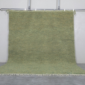 Moroccan rug green - Handmade rug - Moroccan berber rug - Solid rug - Morocco rug - Moroccan area rug - Custom green rug - Wool rug