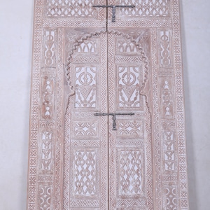 Custom moroccan door with carvings - custom wood - berber wood door - hand craved door - carved wood - moroccan wooden door - handmade door