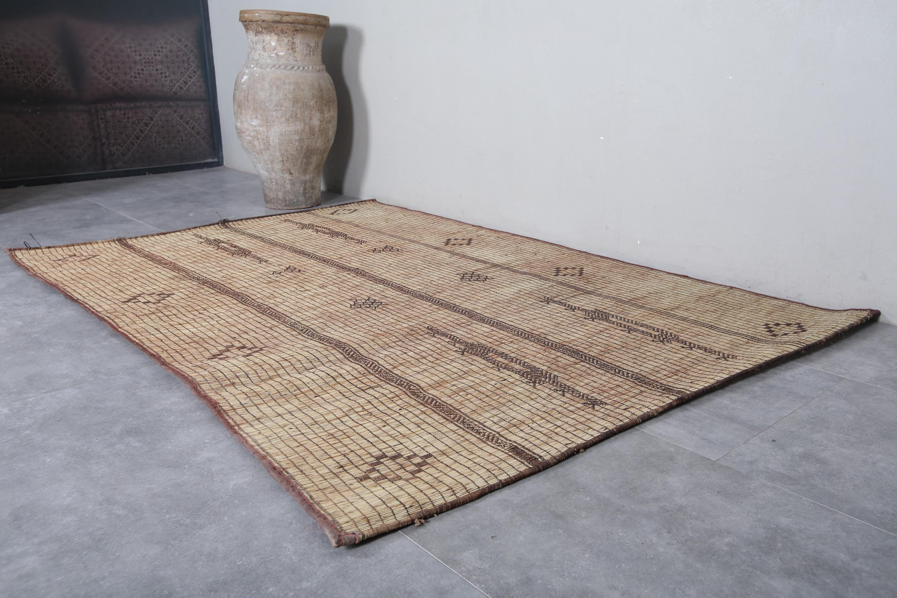 Mauritanian Mat 5.6 X 8 Feet Reed Rug - Mauritanian Rug - Vintage Rug ...