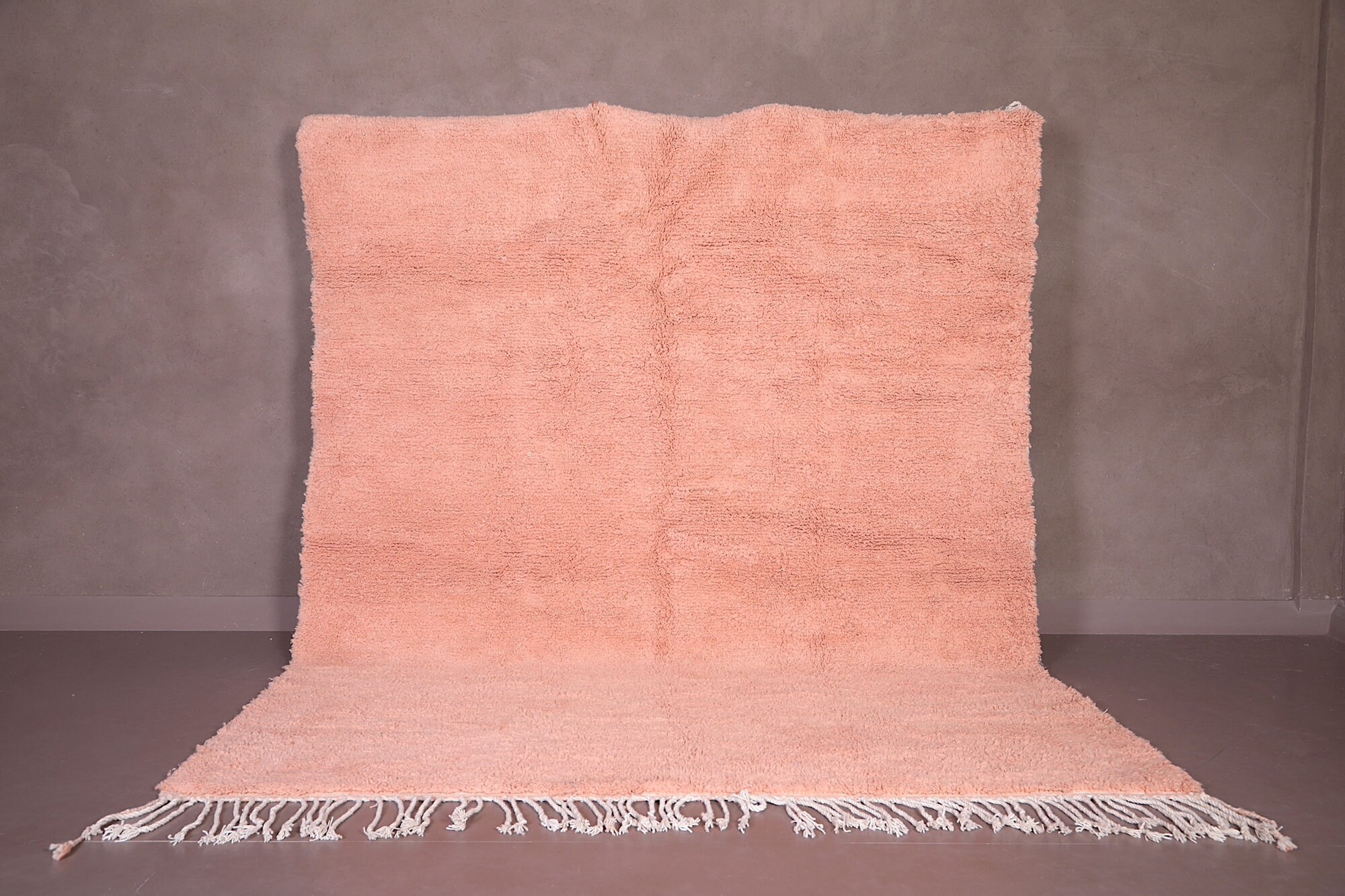 Moroccan Pink rug Solid peach rug Plain Pink rug Wool Etsy