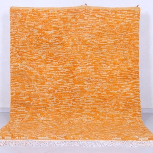 Moroccan shag rug orange - Moroccan rug contemporary - Custom area orange rug - Beni ourain rug - Living room rug - Moroccan orange rug