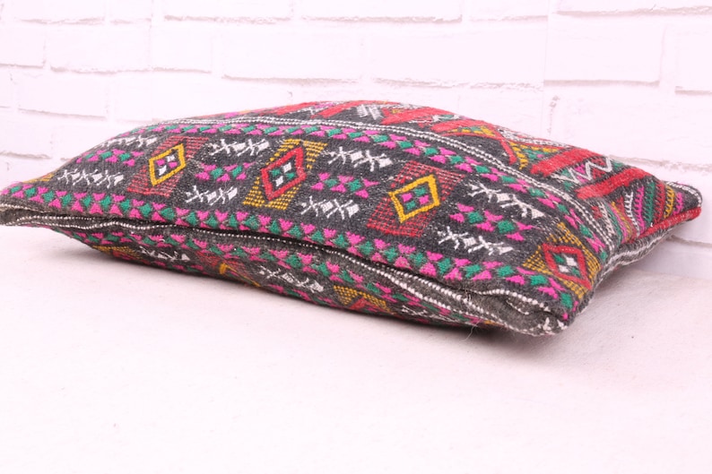 13.7 inches X 20.4 inches Filled Moroccan pillow